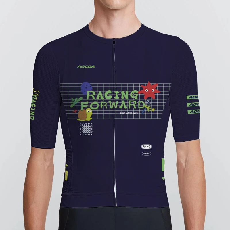 New Pro Aero AOGDA Breathable Fast Drying Cycling Jersey,Short Sleeve Road Bike Jersey,Lightweight Comfortable Bicycle Clothing