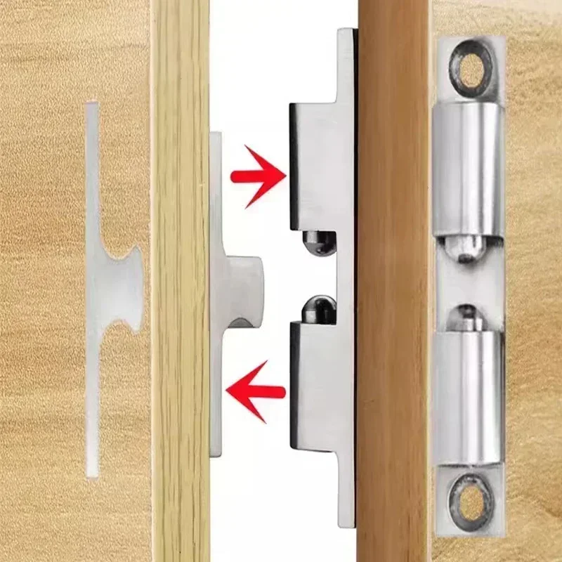 Wholesale Furniture Door Ball Latch Brass Double Roller Spring Ball Catch Latches Cabinet Closet Door Adjustable Tension Latch