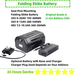 Folding Ebike City Bike Trike Ebike Battery 36V 9Ah 10Ah 12.8Ah 14Ah 48V 10Ah 24V 10Ah for A2B Kuo + Plus Battery with Charger