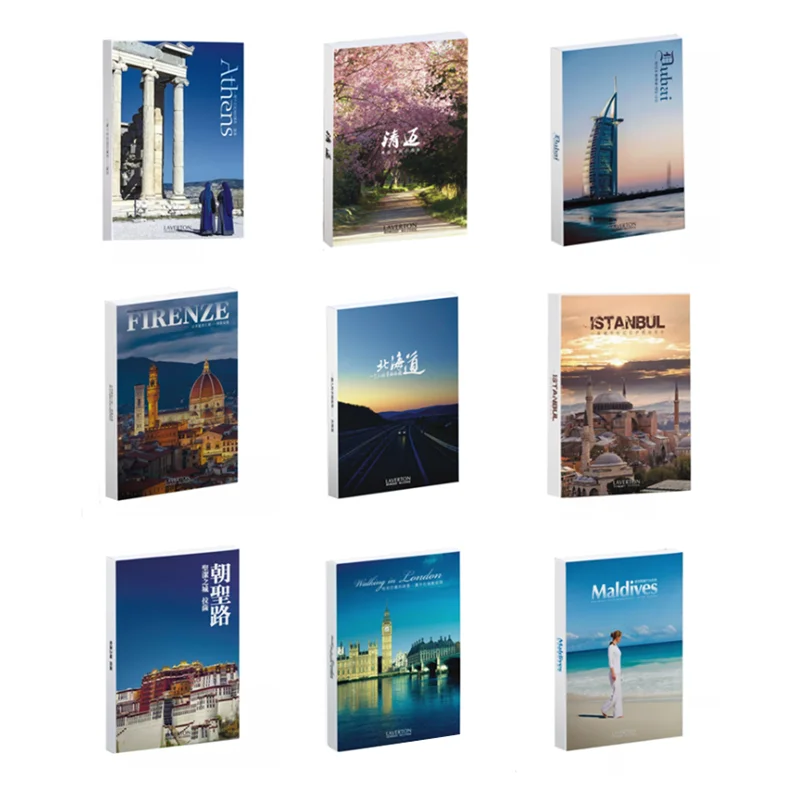 30Pcs Hokkaido Firenze Dubai Chiang Mai Athens City Series Postcards Greeting Card Lettercard Postal Card Message Gift Wish Card