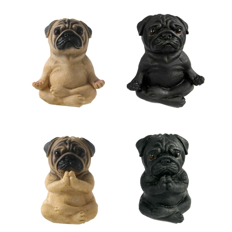 Exquisite Yoga Dog Resin Ornament Bring Serenities to Your Home Decor Children Girl Boys Bedroom Dormitory DropShipping