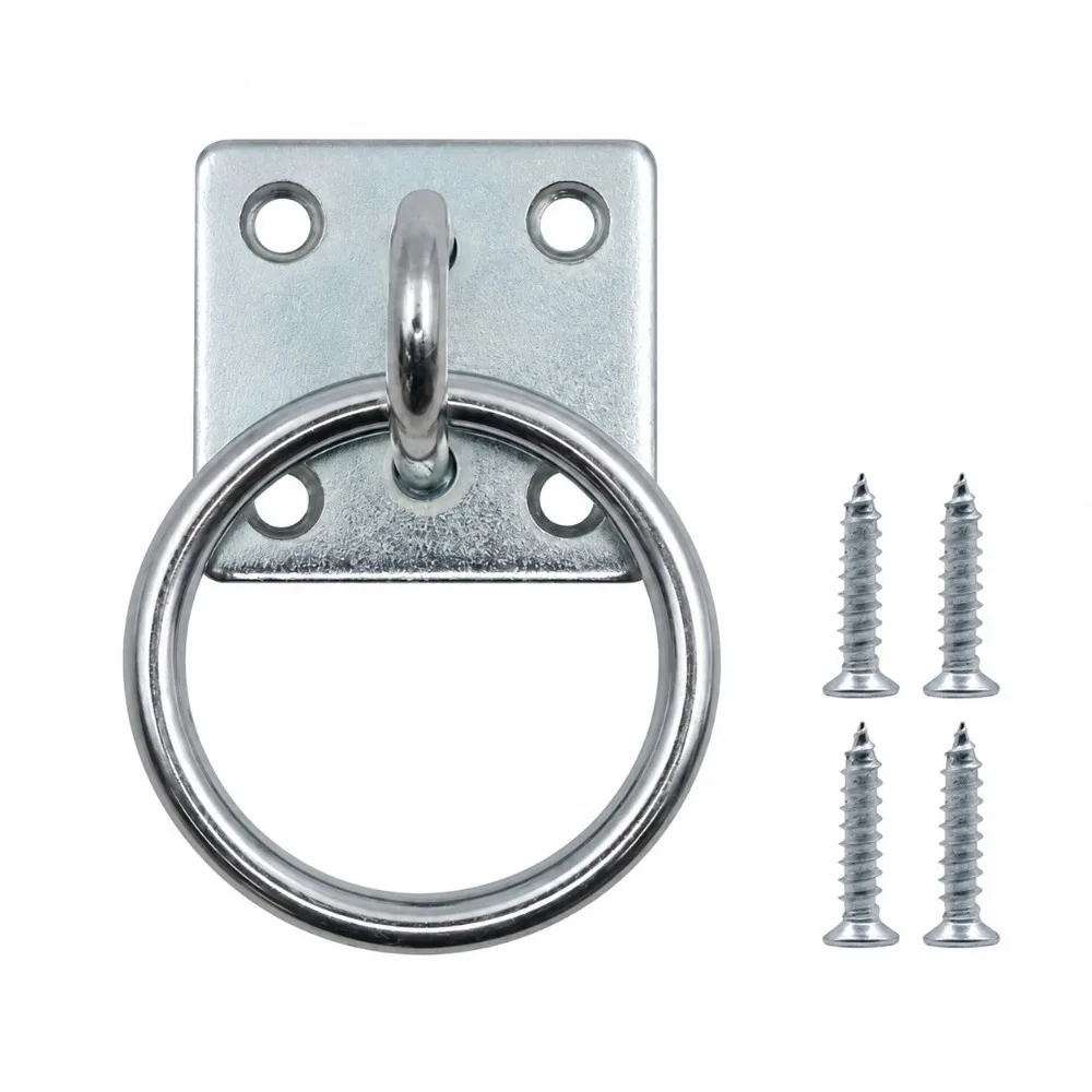 1 set Multi Functional Use Silver Horse Hitching Ring Durable Rust Resistant Tie Ring Plate Zinc Plated Horse Tie Ring Horse