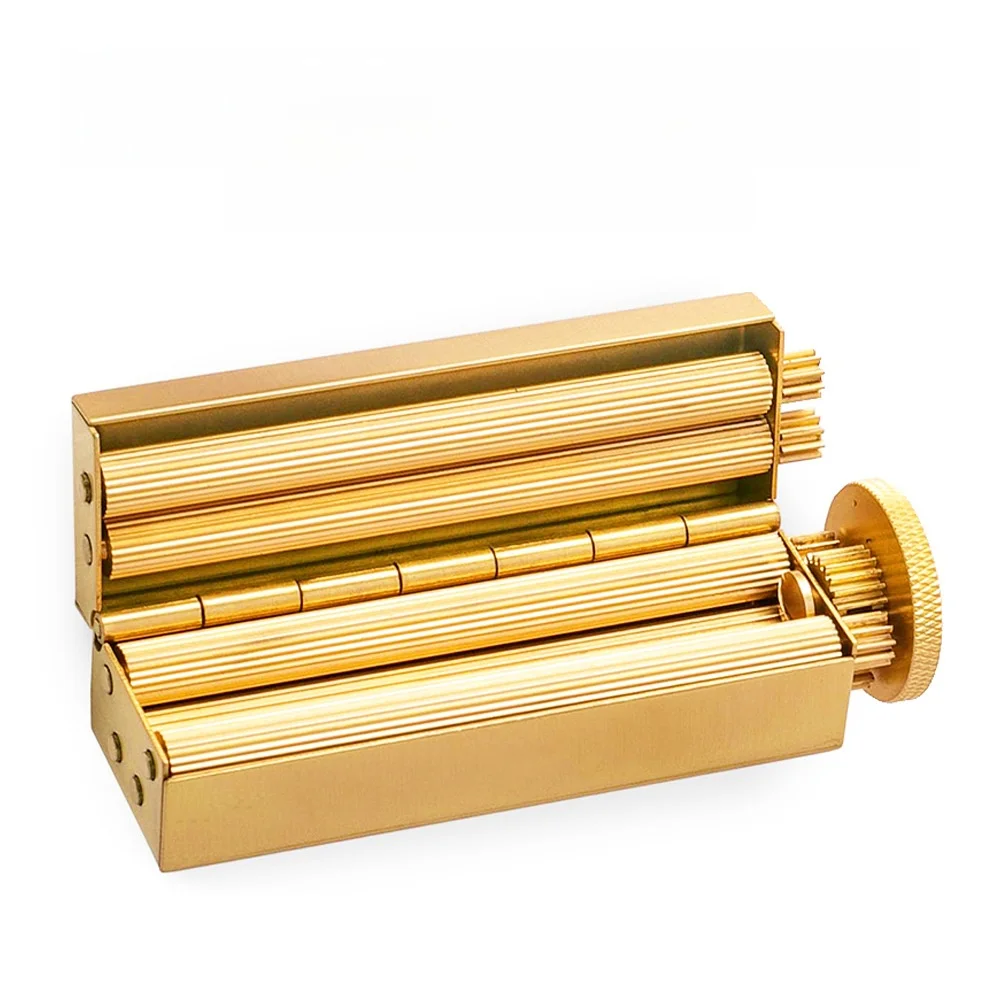

Manual Copper Tobacco Cigarette Rolling hine 6mm/78mm Square Bar Pure Brass Medium Size Cigarette er Hand Operated