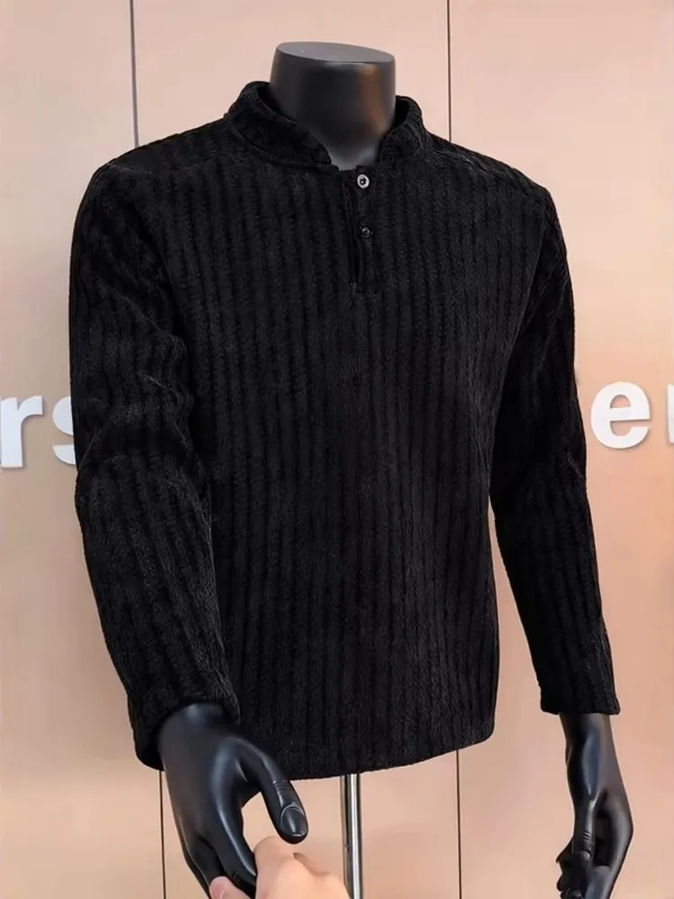 

Мужская толстовка с воротником Генри Bla Fibone, длинный свитшот Fce на подкладке, повседневная футболка на осень и зиму