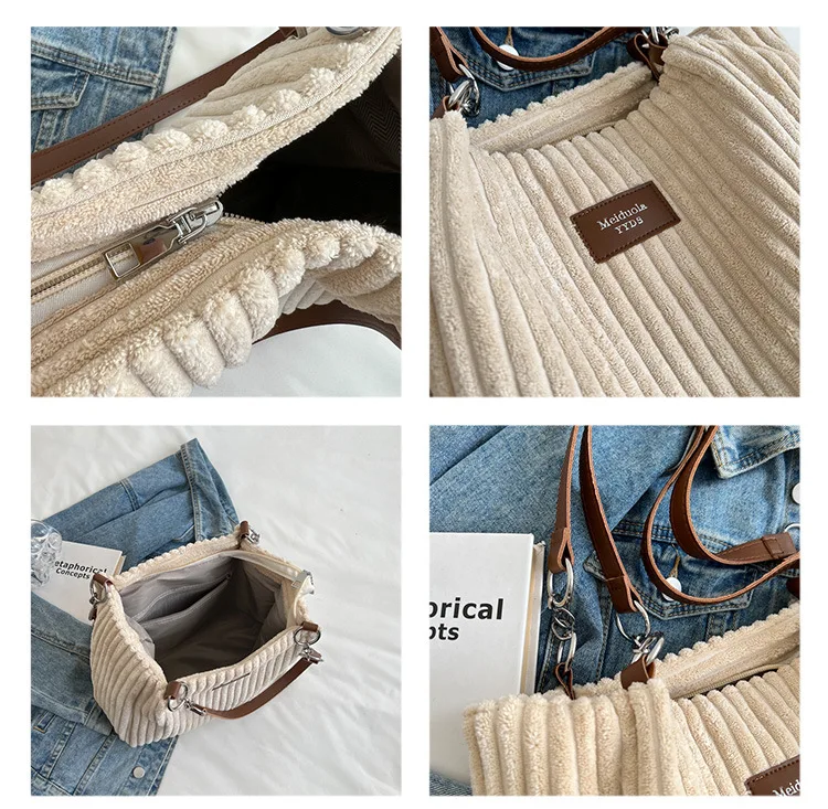 حقيبة كتف نسائية سروال قصير جديد بسلسلة ذات سعة كبيرة تحت الإبط حقيبة يد نسائية للركاب