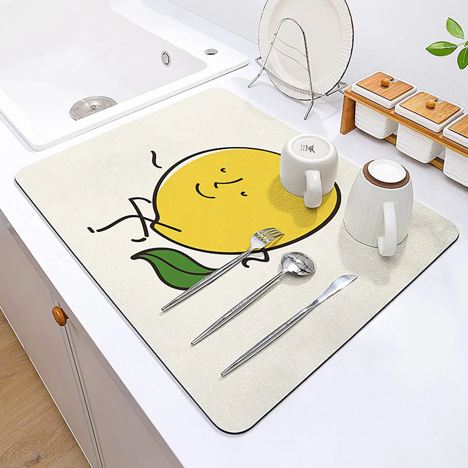 

Microfiber Glass Bowl Dish Dining Table Mats Non-Slip Water Absorbent Non-Slip Waterproof Oil-Proof Washable Mat