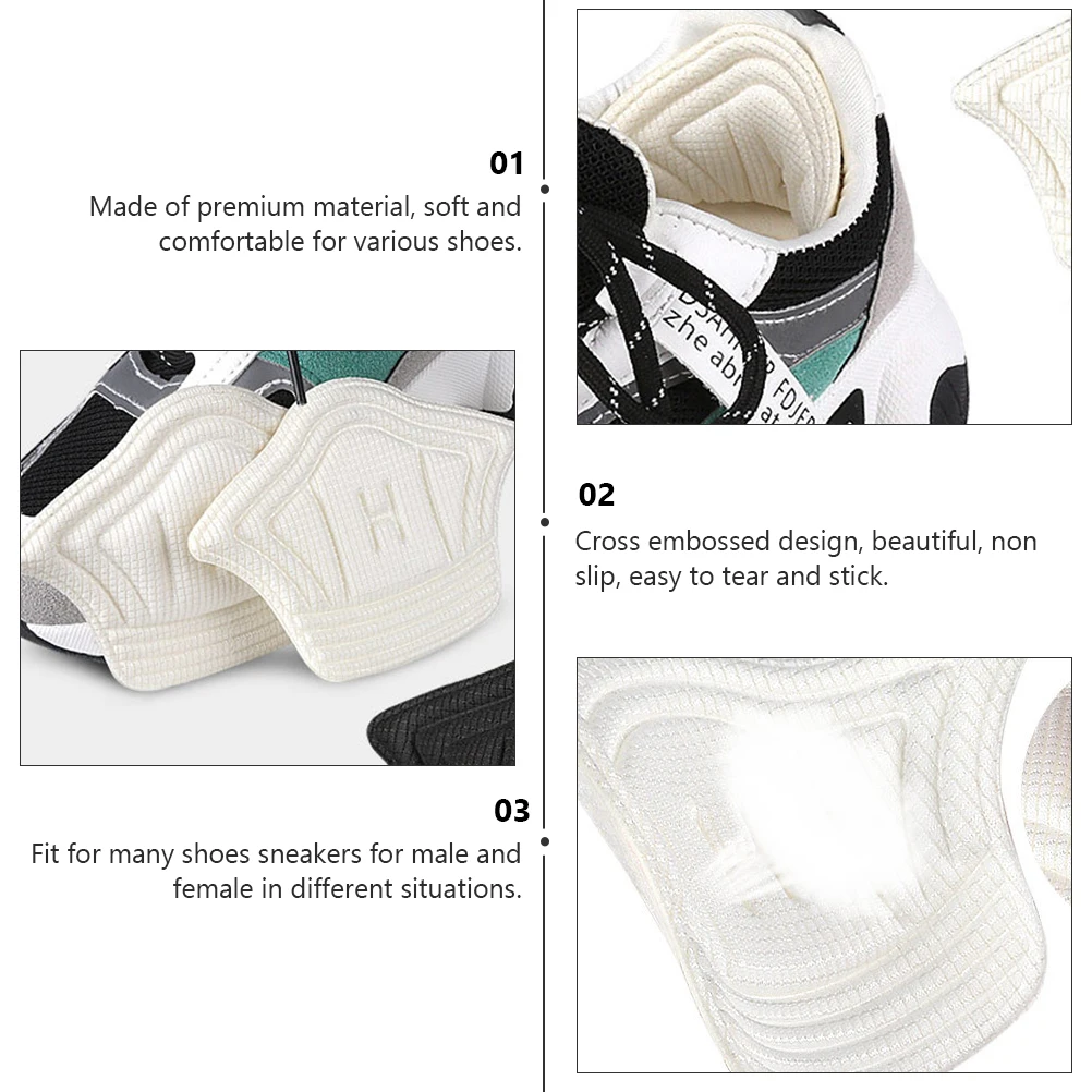 

s Protective Heel Pad Comfortable Sponge New Bamboo Cloth Sole Inserts Anti Slip Non Abrasive Fit Various Shoes Male Female Foot