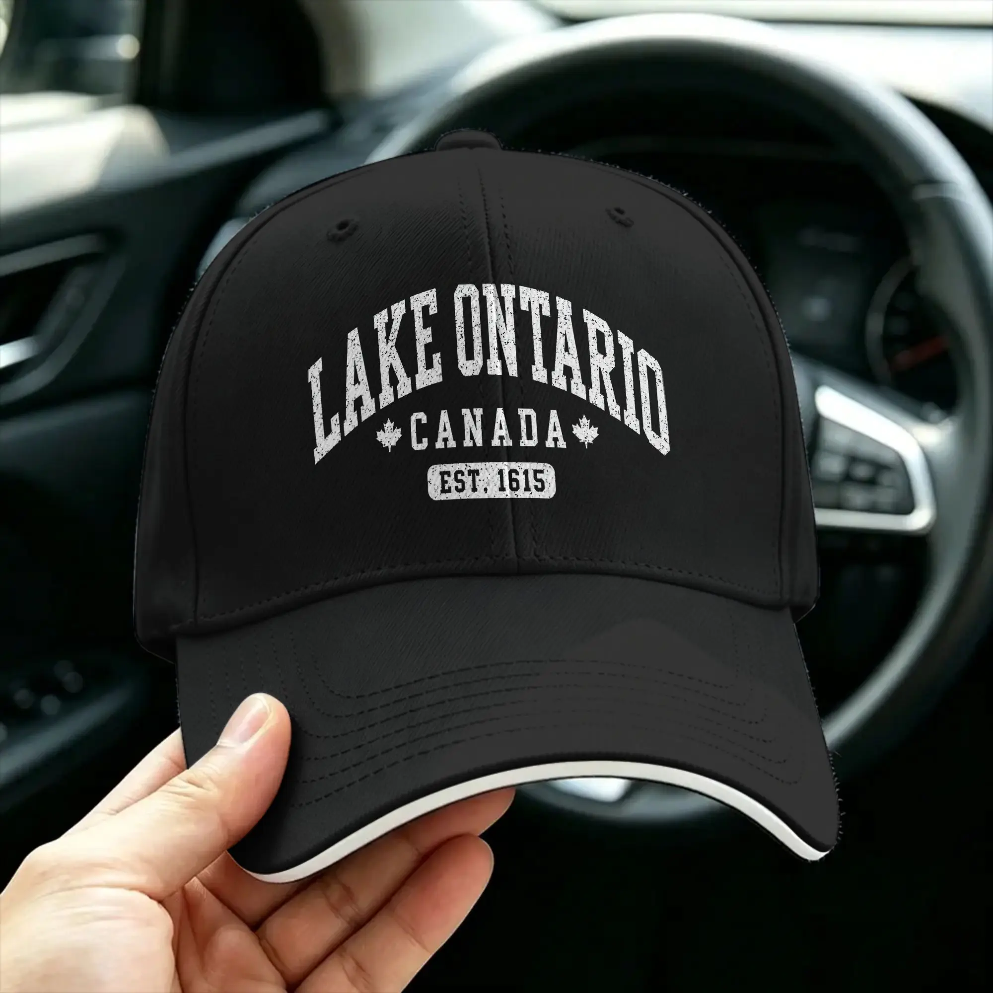 Lake Ontario Canada Sun Baseball Cap Summer Women Men Funny Political Print Trucker Hat  Retro Hiking Fishing Snapback Cap