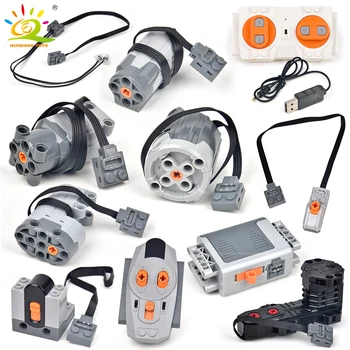 HUIQIBAO MOC 기술 동력 기능 트레인, M L XL 모터, IR 빌딩 블록, 하이테크 부품, 벽돌 DIY, 자동차 트럭 건설