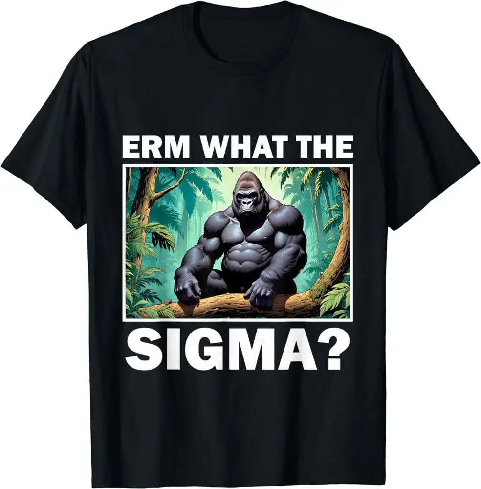 Funny Erm What The Sigma  Ironic Meme Brainrot Quote T-Shirt  High Quality 100%Cotton Short Sleeve