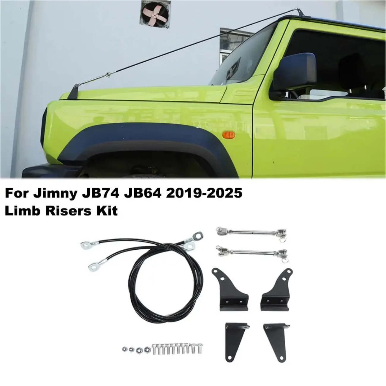 

For Jimny JB64 JB74 2019-2023 2024 2025 Limb Risers Kit Tree Obstacle Eliminate Rope Outdoor Off-road Obstacle Separator Protect