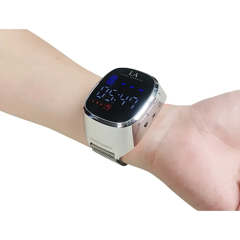 Digital Blod Glucose Watch 650nm Red Light Cold Laser Therapy Wrist Watches for Diabetes