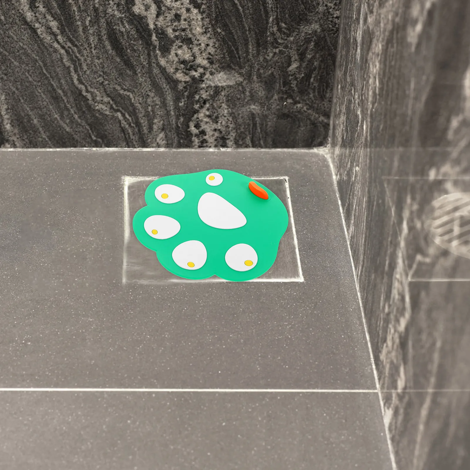 실리콘 배수구 커버 고양이 발 모양 악취 방지 막힘 방지 욕실 주방 샤워실 바닥 머리카락 걸림 방지 패드