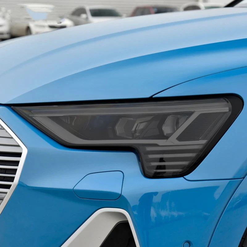 

2PCS For Audi Etron 55 Quattro 2019 2020 TPU Blackened Headlight Taillight Foglight Protective Film Headlight Tail Lamp Films