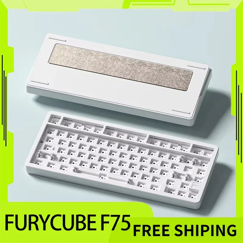 

Furycube F75 Keyboard Kit Three-Mode Rainy 75 Rgb Aluminium Keyboard Pbt Gasket Customized Keyboard For Windows/Mac Desktop