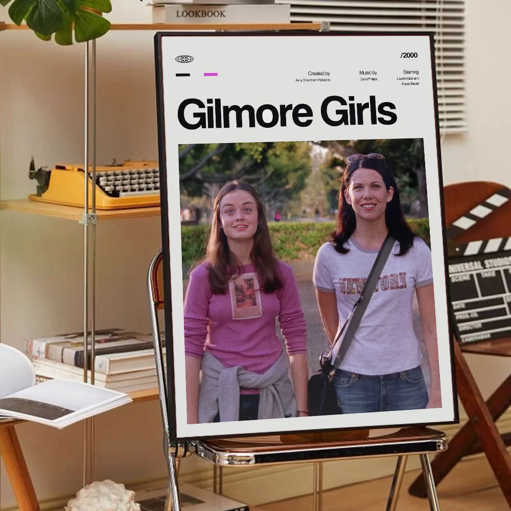 Gilmore Girls Self-adhesive Art Poster Retro Kraft Paper Sticker DIY Room Bar Cafe Stickers Wall Painting