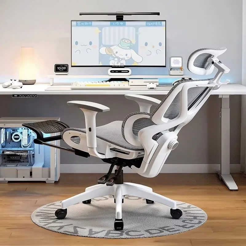 Ergonomic chair Waist support Computer office chair, comfortable home sitting long reclining office breathable game chair