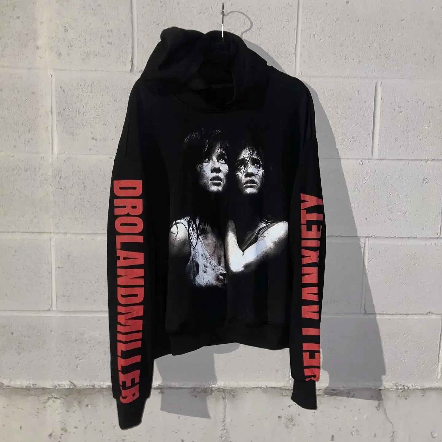 原宿 Y2k Drolandmiller パーカー女性ゴシックパンクストリート 