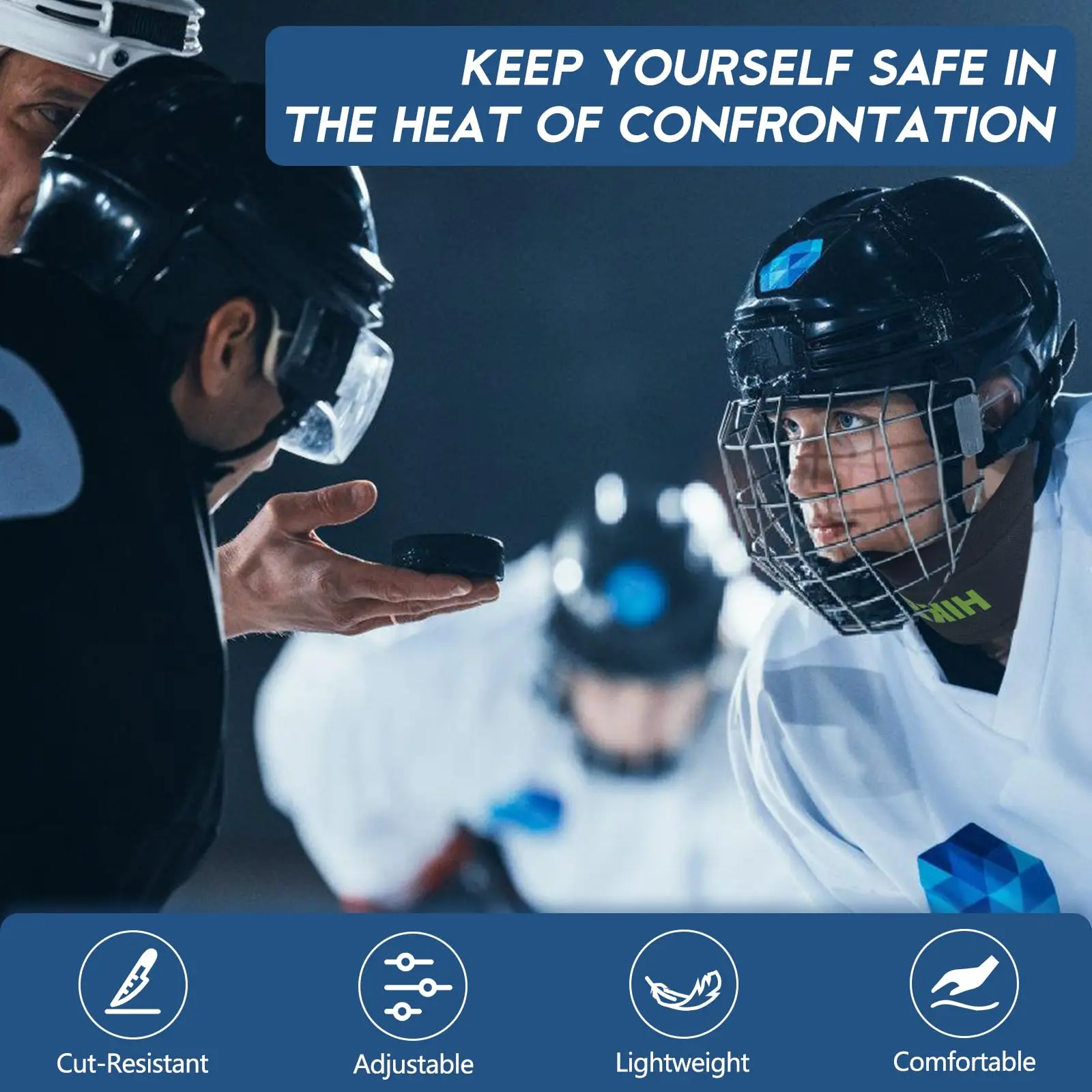 Hikeen Hockey Neck Guard,Premium Cut Resistant Protection,Adjustable & Soft Neck Protector,Optimal Safety Ice Hockey Protection view 5