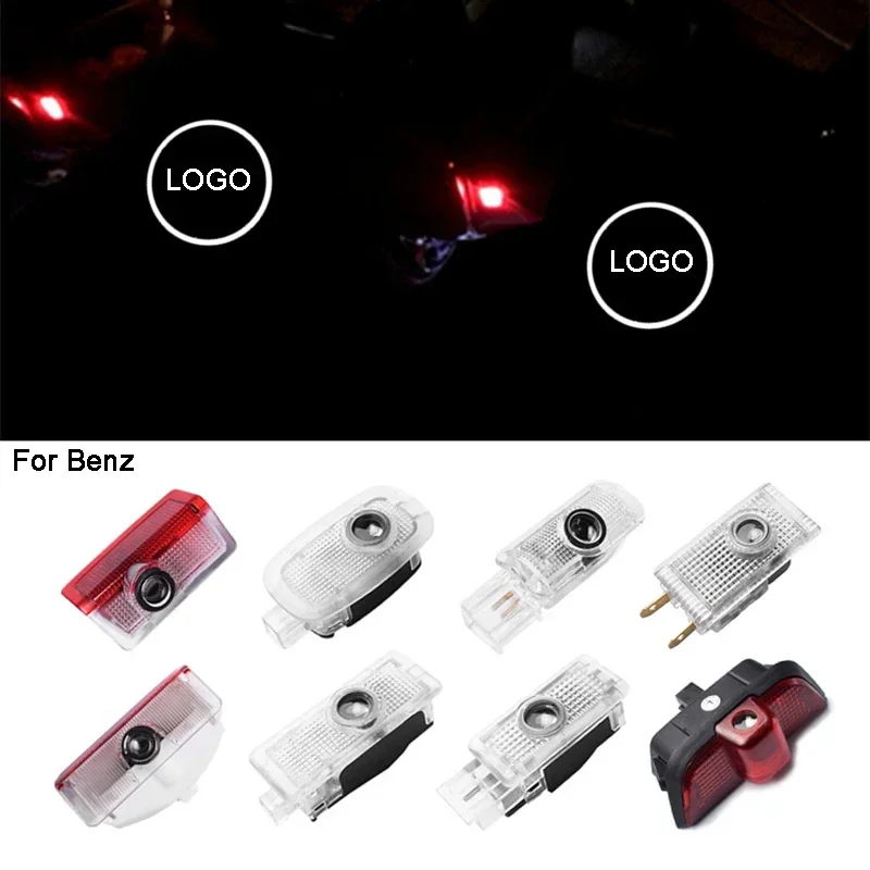 

2pcs Car Welcome Lights Open Door LED Logo Laser Projector Courtesy Light Ghost Shadow Car Styling Door Light For Mercedes-Benz