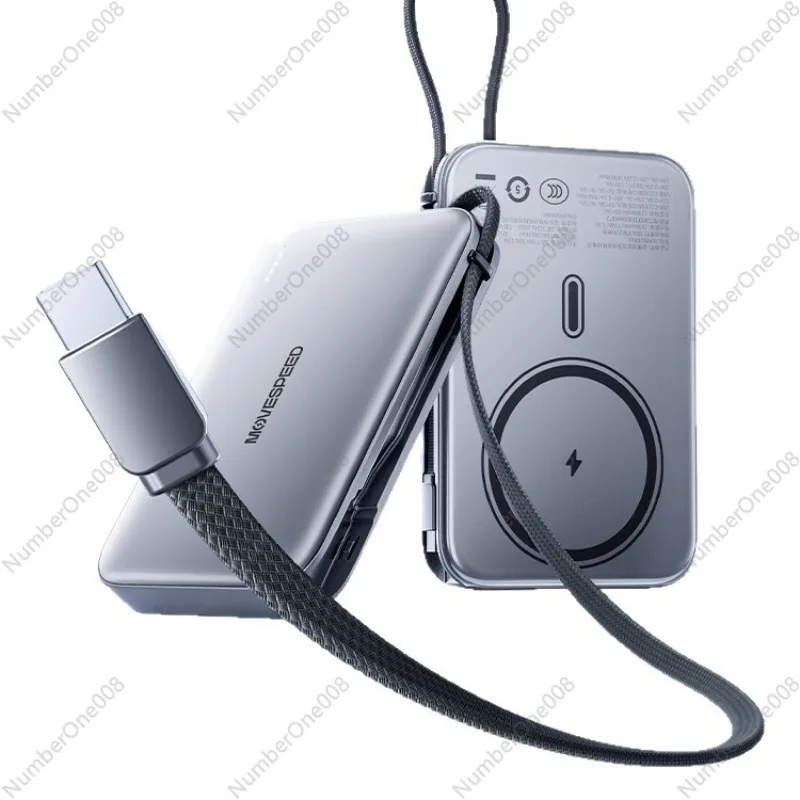 

Встроенный кабель Магнитный блок питания мощностью 45 Вт с быстрой зарядкой 20000 мАч Ультратонкий беспроводной мобильный источник питания