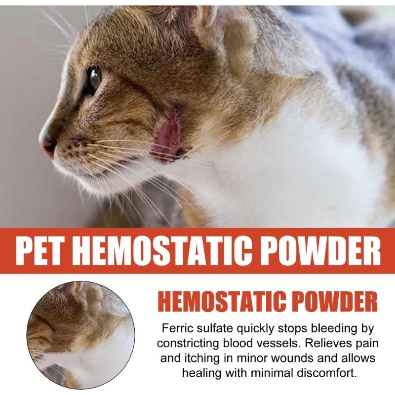 Pets Styptic Powder Bleeding Stop Powder Safe Healthy-Care For Dogs Cats Analgesic Broken Trauma Medical-Supplies