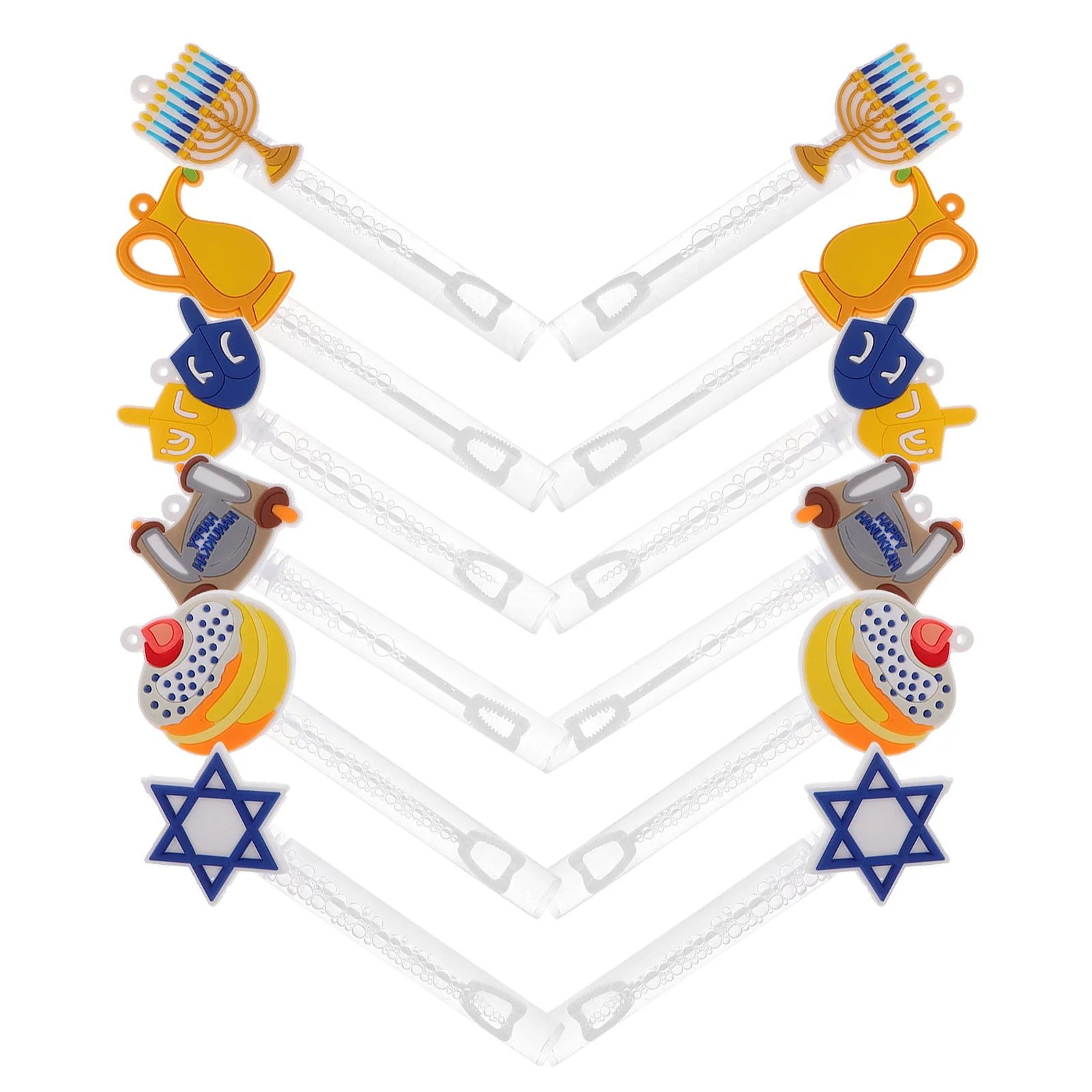 

12pcs Bubble Wand Gift Pack Bulk Party Favors Summer Children Toys PVC Tube Wreath Making Safe Material Celebrate Hanukkah