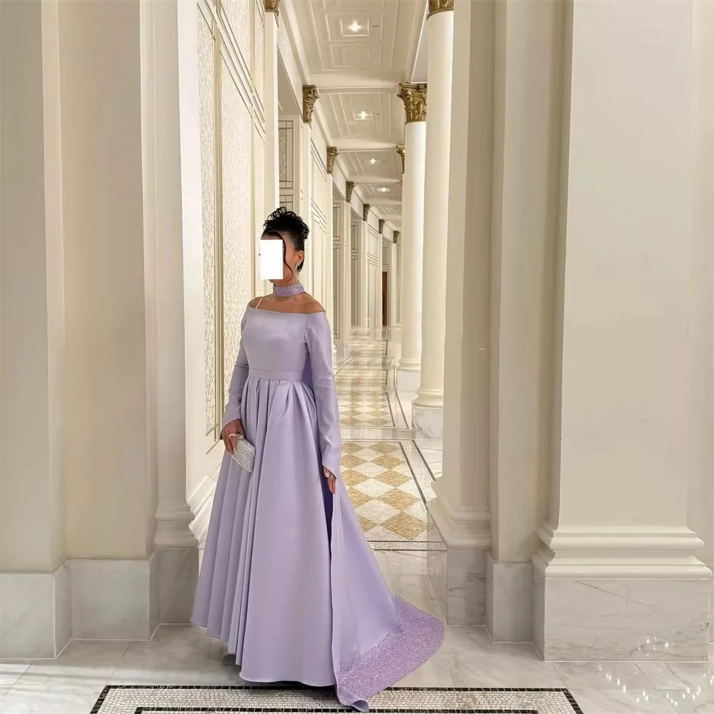 Abiti da sera eleganti a maniche lunghe più venduti Abito da ballo con volant affascinante Abito da festa con cerniera squisita فسات БmaveraPersonalizzato