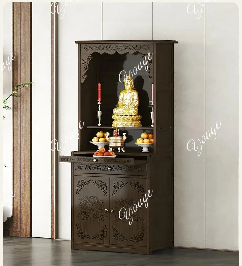 

XL Buddha Niche Altar Buddha Shrine Cabinet New Chinese Style Clothes Closet God of Wealth Cabinet Altar