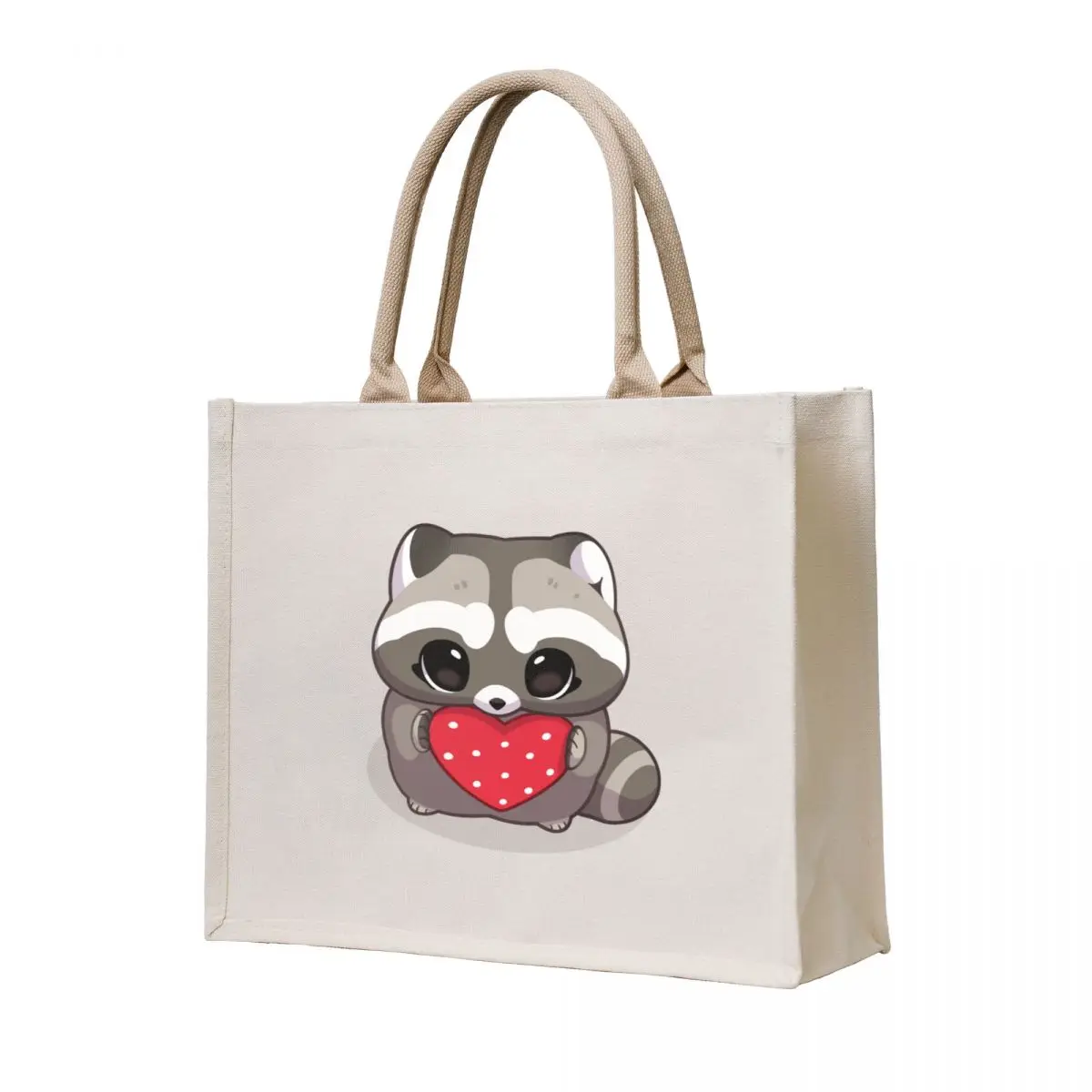 

Raccoon love Tote Bag hand bags reusable grocery bags Cloth bag Lady bags