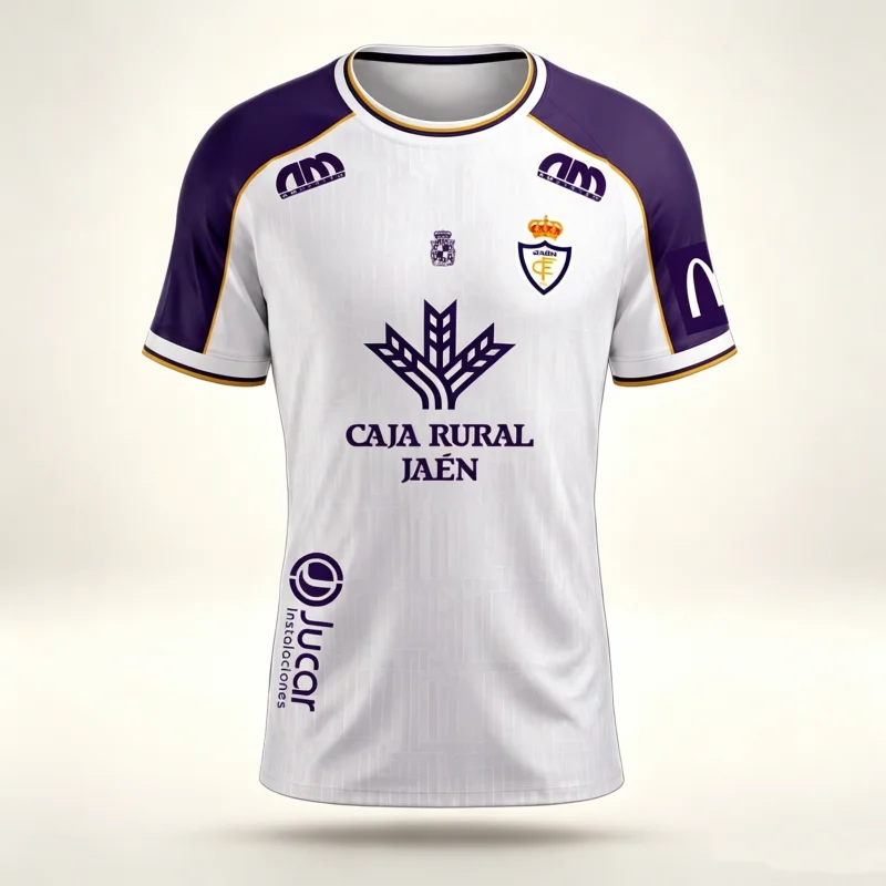 2026-2027 Neues Jaen Fußballtrikot Spanien Fußballshirt Caja Rural Jaen Herren Sportbekleidung Kurzarm Real Jaén CF Fan-Tops T-Shirts – Detail 1