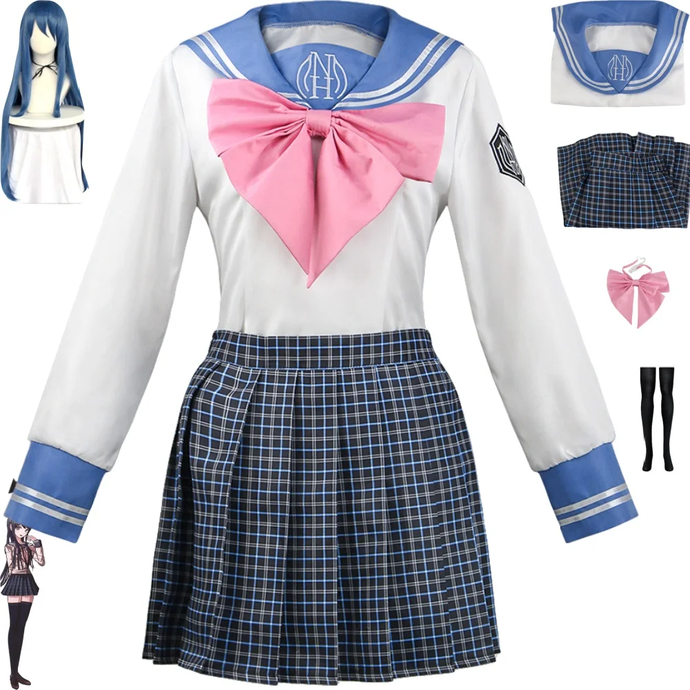 

Maizono Sayaka Cosplay Costumes Game Danganronpa Trigger Happy Havoc Cosplay Sets JK Uniform School Clothing for Women