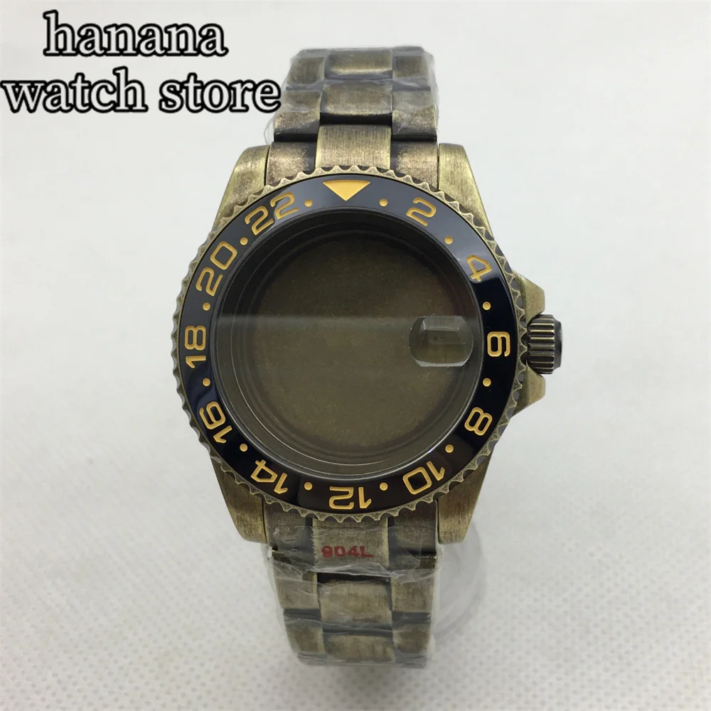 Bronze diving case 40mm sterile case bezel water-resistant 10ATM sapphire glass suitable for NH34 NH35 ETA2824 PT5000 movement