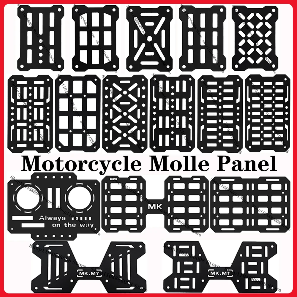 Boîte de rangement tactique universelle en alliage d'aluminium pour moto, panneau Molle, boîte latérale modulaire, organisateur à montage rapide