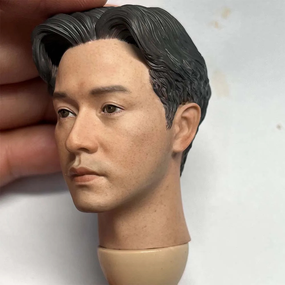 Leslie Cheung レスリーチャン Male Head Carving   Asia Actor Soldier Doll Model 1/6 Scale Action Figure Body Hobbies Toys