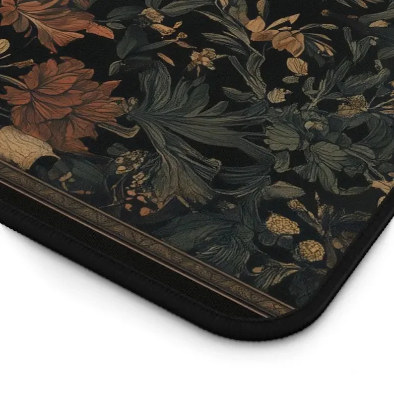 แผ่นรองเมาส์ลายอีกา แผ่นรองโต๊ะลายแบล็คเบิร์ดยุคกลาง ของตกแต่งโต๊ะทำงาน แผ่นรองเมาส์สำหรับเล่นเกม อุปกรณ์สำนักงาน แผ่นรองเมาส์ลายปราสาท ชุดแผ่นรองเมาส์