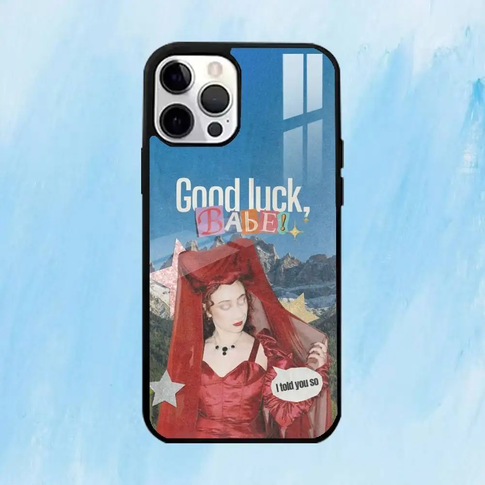 C-Chappell Roan Good Luck Babe Phone Case For iPhone17,16,15,14,13,12,11 Plus,Pro Max Magnetic For Magsafe Wireless Charging