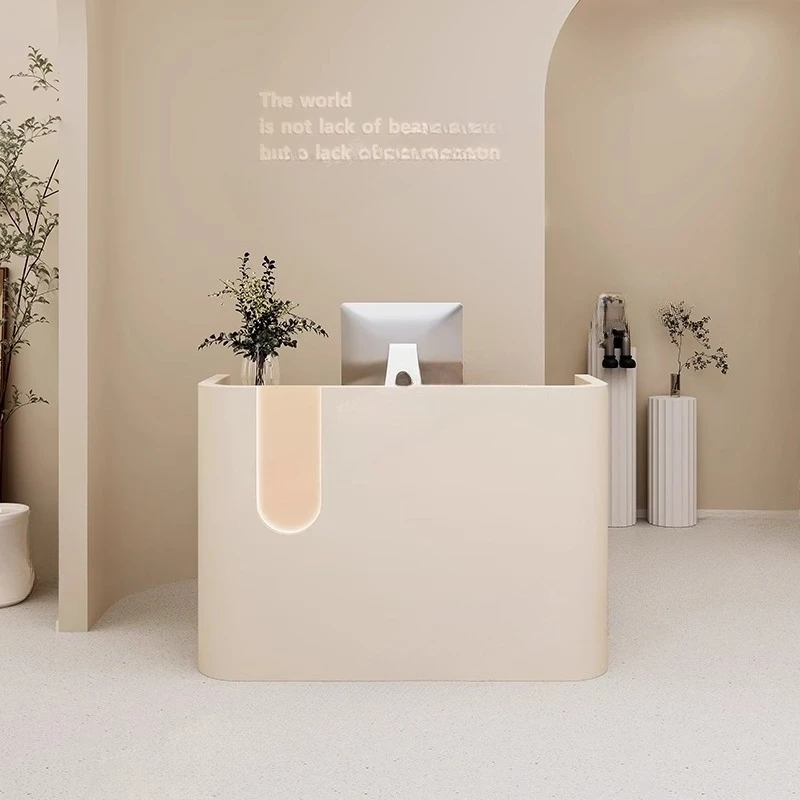 

Retro Store Counter Reception Desk Office Hallway Cosmetic Hairdressing Reception Desk Executive Lada Recepcja Luxury Furniture