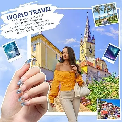 Kit de esmalte em gel de 108 peças com luz UV, conjunto de 55 cores incluindo base, casacos superiores e ferramentas para manicure DIY