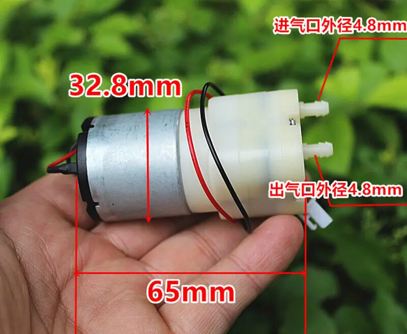 

DC 5V-7.4V RK-520 Motor Air Pump Large Flow 32mm Mini Vacuum Oxyen Air Pump Max pressure 850 mmHg Suction Pump