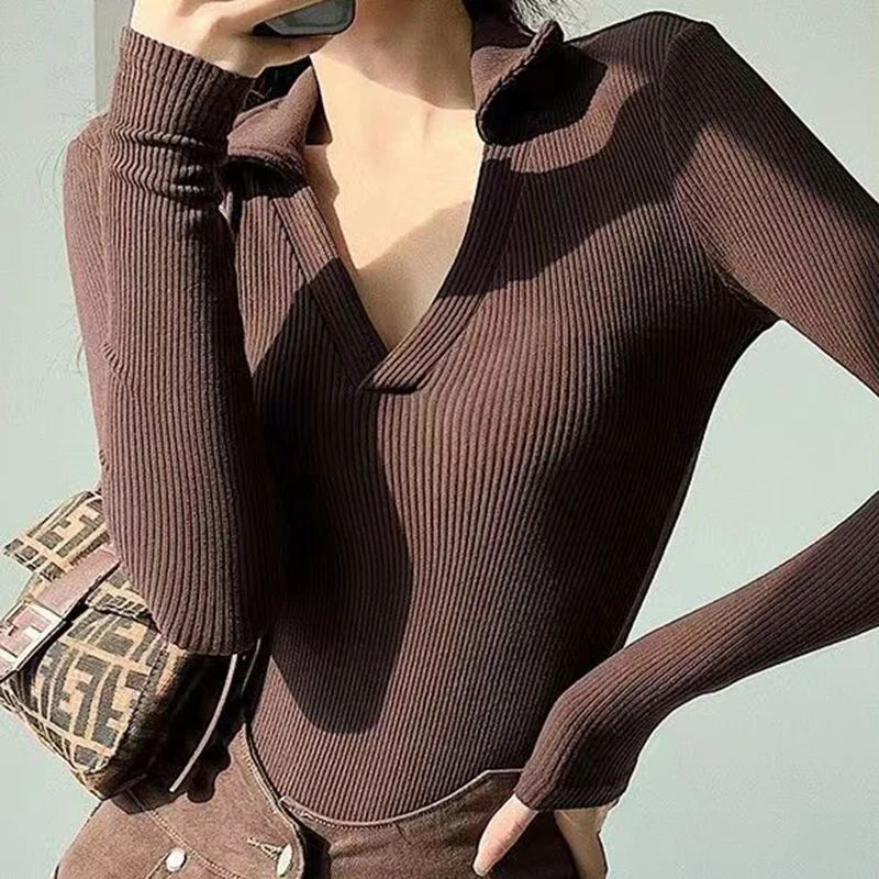 ฤดูใบไม้ผลิฤดูร้อน Flip Basic Top Slim Fit เซ็กซี่ V คอชุดลําลองชุดชั้นในชุดนอน Bodycone Hotsweet เสื้อกล้ามผู้หญิงบอดี้สูท