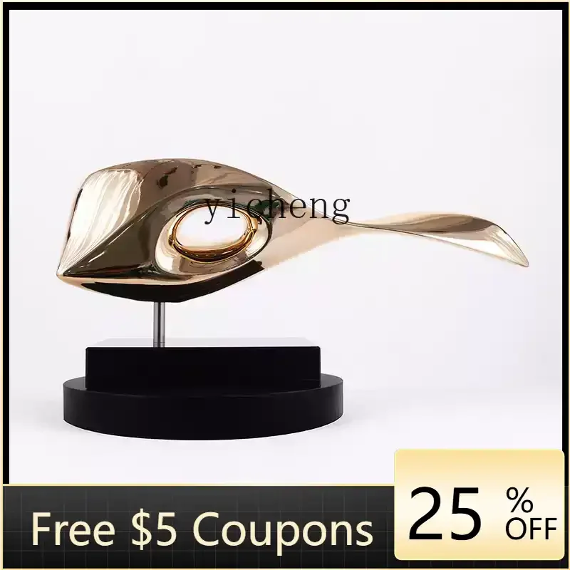 

FF Fiberglass Plating Sculpture Front Desk Horizontal Ornament Sales Office Bar Decoration