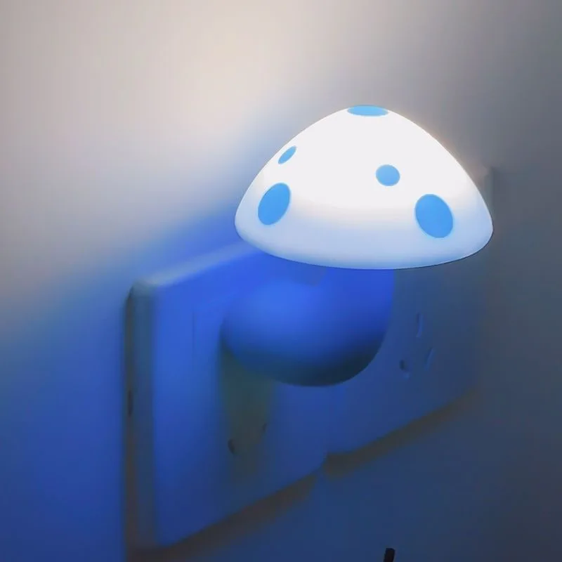 LED أضواء ليلية شكل الفطر الاستشعار التلقائي المرحاض ديكور غرفة نوم مصابيح الحائط التحكم في الضوء الاستشعار غرفة نوم ضوء الولايات المتحدة/الاتحاد الأوروبي التوصيل