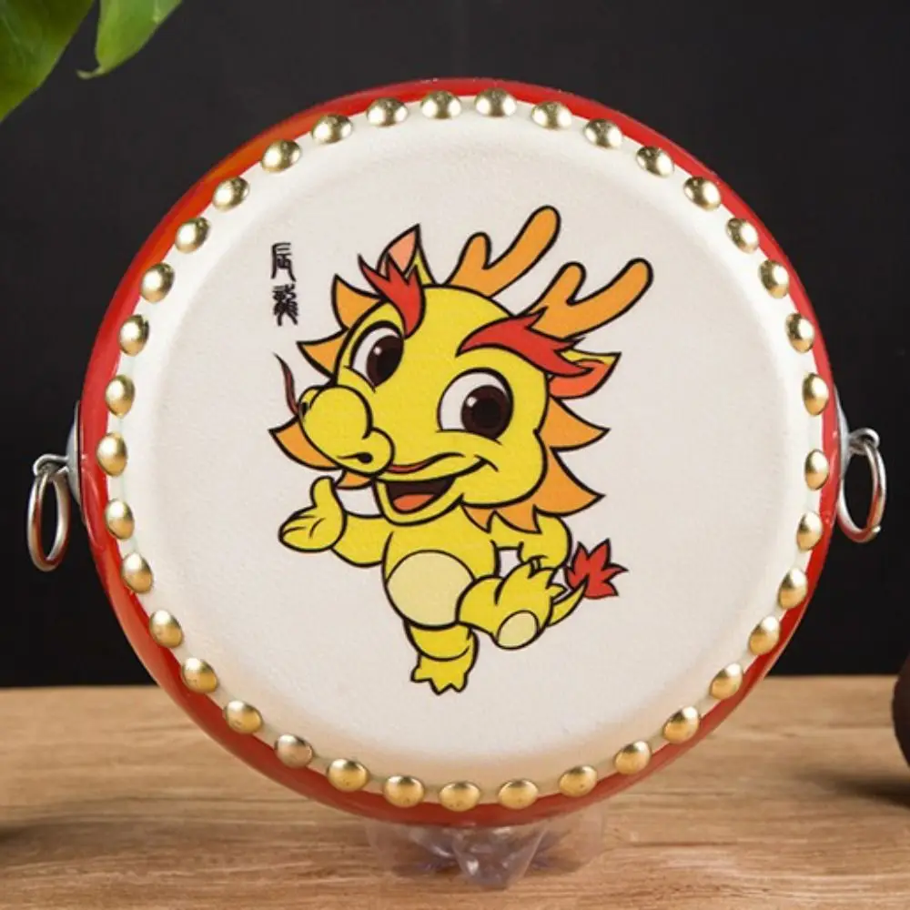 Musical Plaything Leather Surface Children's Cartoon Drum Drumsticks Pvc Wood Animal Percussion Instrument Preschool Preschool