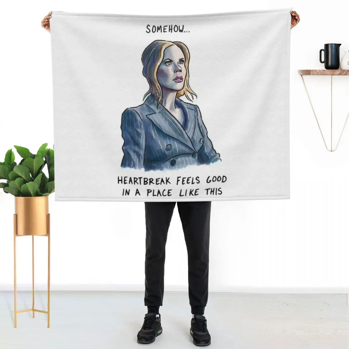 

Nicole Kidman at AMC Classic Throw Blanket Soft Solid Color Blanket for Couch Bed