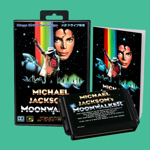 SEGA 일본어 16비트 콘솔 게임 카트리지 박스 매뉴얼용 마이클 잭슨의 Moonwalker 일본 게임