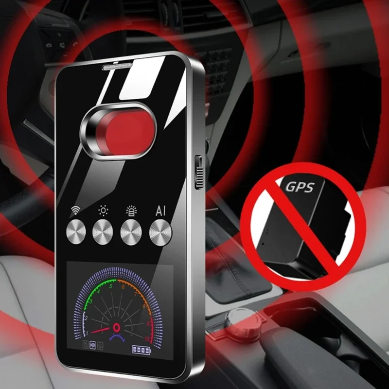 Professional Cameras Detector Anti-Spy AI Mode Mini Bug Finder Listening Device Car GPS Tracker Detector Wireless Signal Scanner view 4