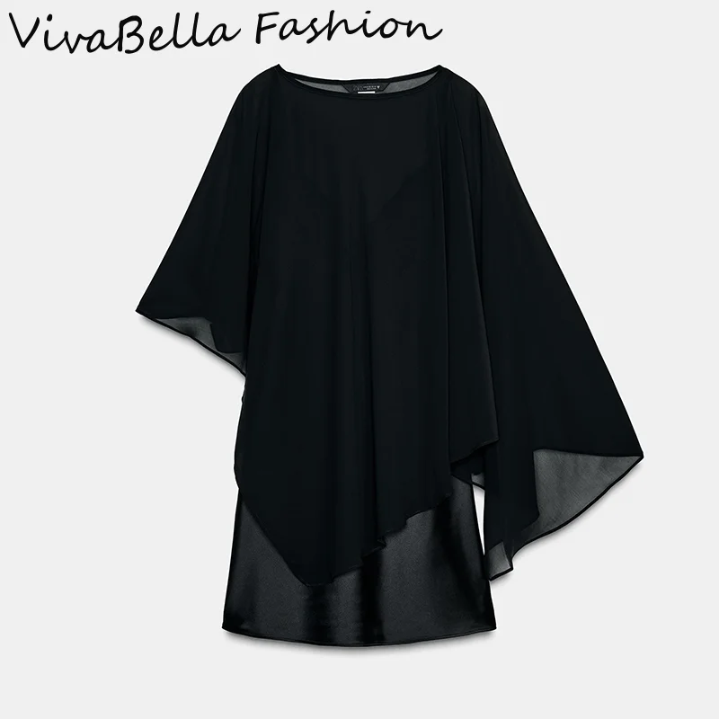 Elegantes, gestapeltes kurzes Satin-Kleid für Damen, V-Ausschnitt, verstellbare Spaghettiträger, geteilter, transparenter Kittel, 2025, NEU, durchsichtiges Damenkleid