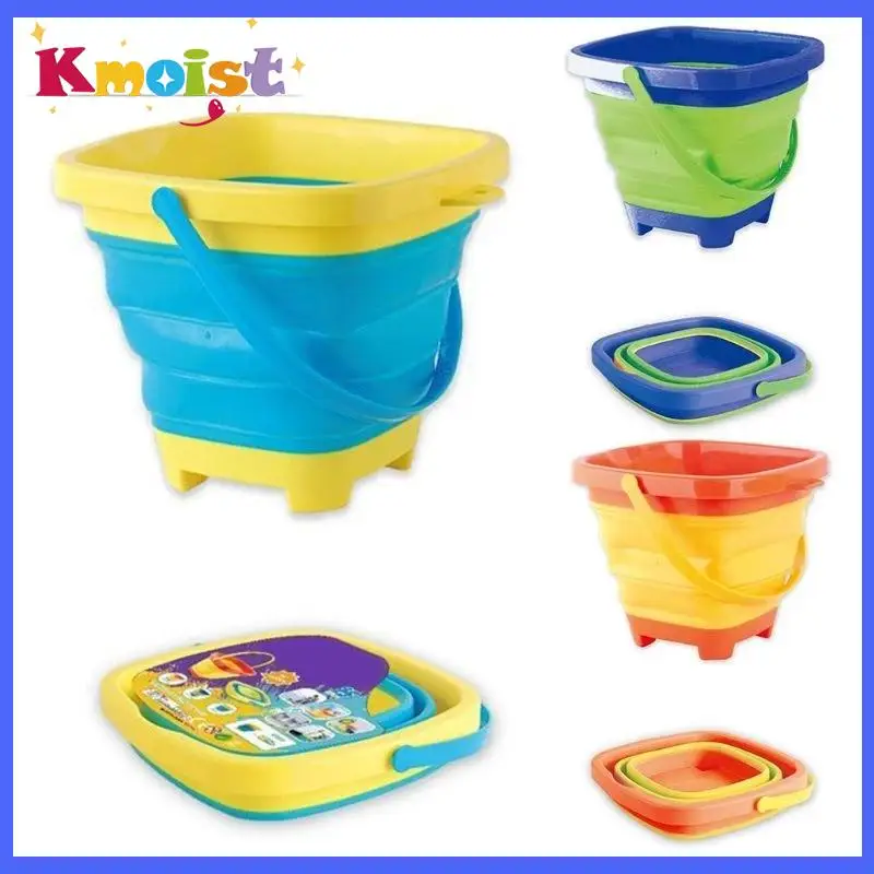 Kids Play Water Toys Foldable Portable Sand Bucket Summer Outdoor Toy Beach Play Sand Water Game Toy for Boys Children Beach Toy