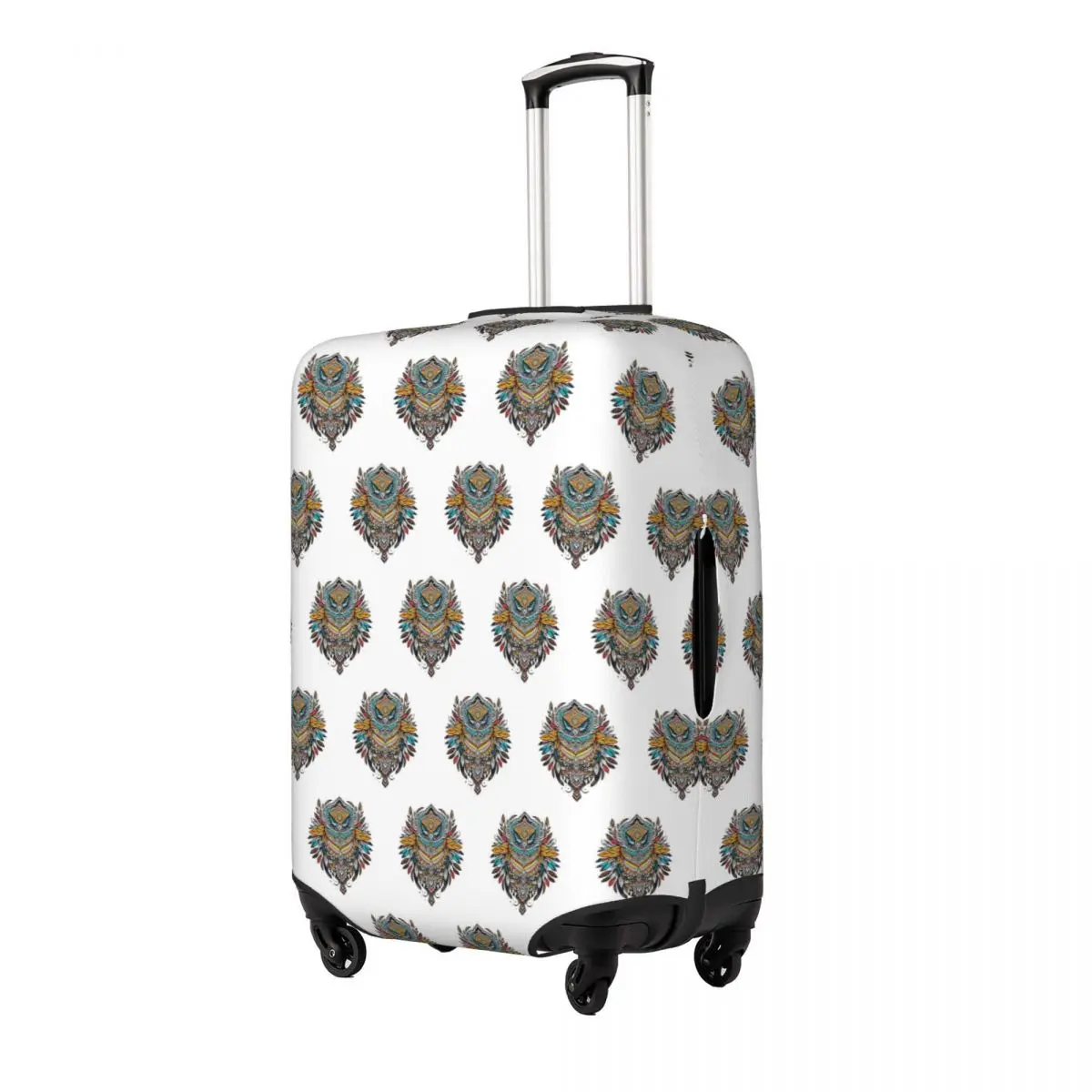 

Tribal Echoes Of Nordic Metal Sculptures Suitcase Cover Protection Elastic Travel Luggage Protector Covers for 18-32 Inch